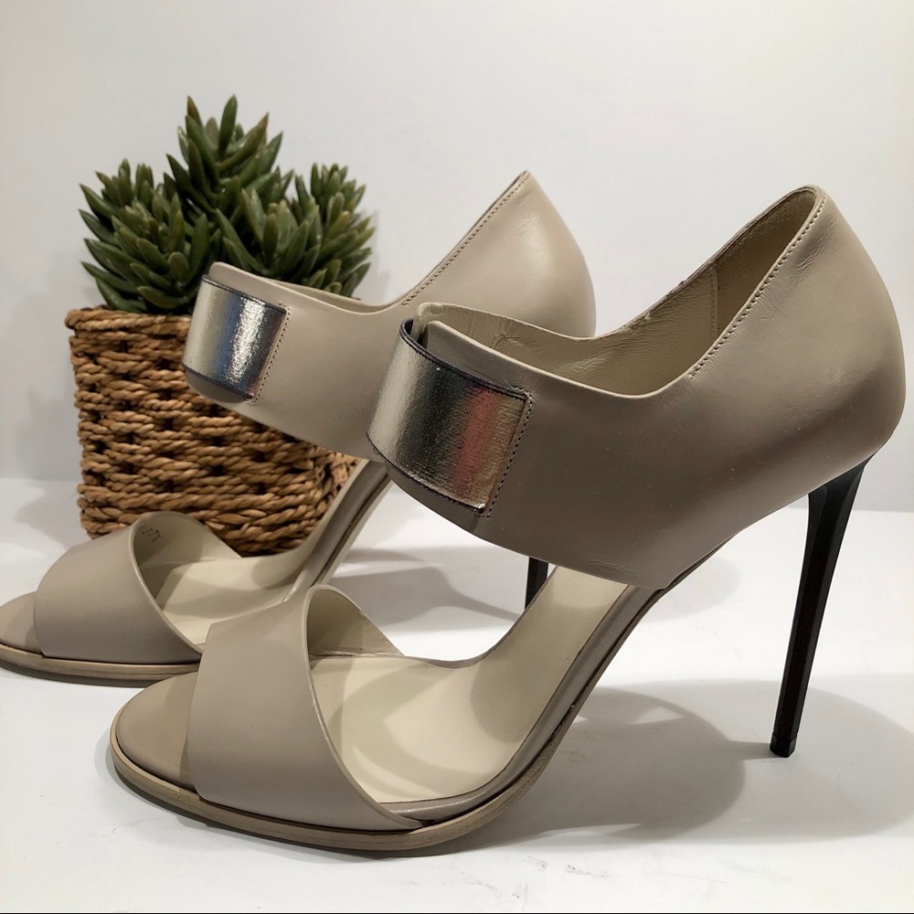 NEW! GIORGIO ARMANI 
Open Toe Dual Strap Stiletto